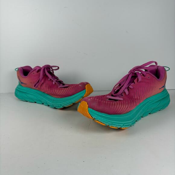 Hoka one one Rincon 3 pink athletic rave running shoes womens 8B - Picture 3 of 9